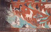 敦煌莫高窟壁画第257窟 西壁 九色鹿本生部分