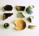 地下室出土の17世紀頃の陶磁器類