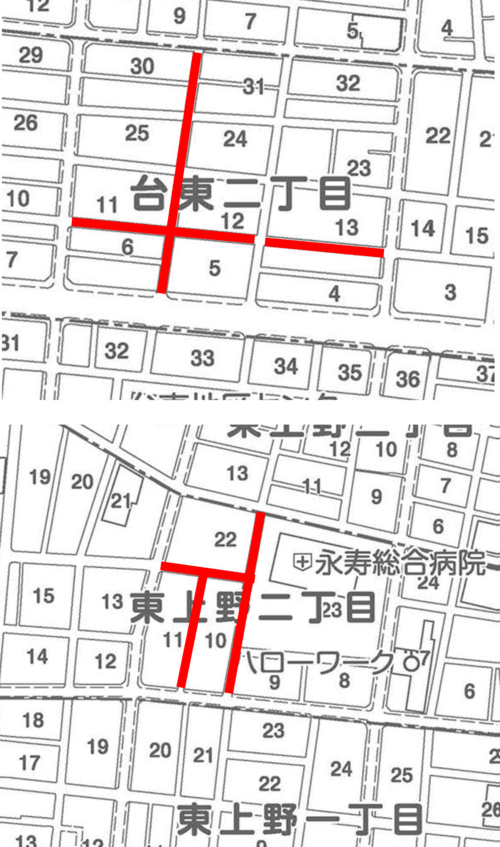 道路工事箇所図
