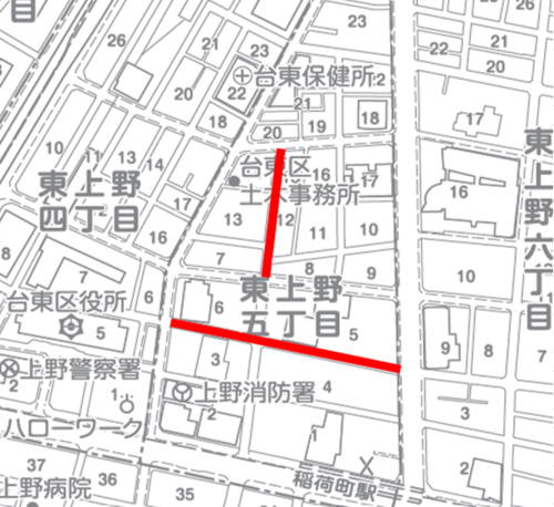 道路工事箇所図