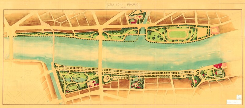 隅田公園（当時の平面図）