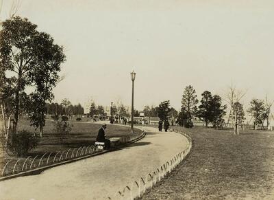 隅田公園（当時の写真_園路）