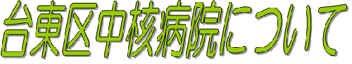 台東区中核病院について