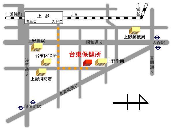 台東保健所の地図