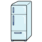 冷蔵庫（冷凍庫を含む）のイラスト