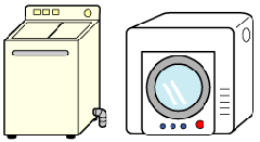 洗濯機・衣類乾燥機のイラスト