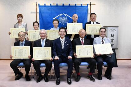 記念撮影の写真