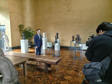 撮影の様子（アトリエ）の写真