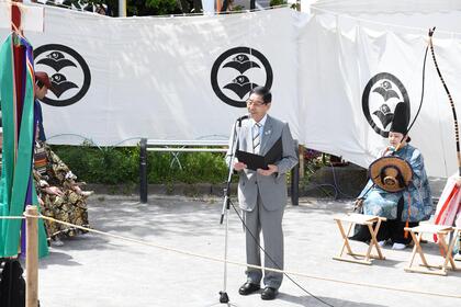 区長挨拶の様子の写真