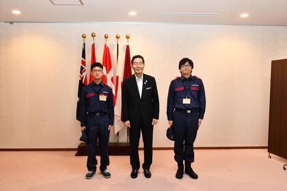 令和8年熊本地震への応援職員の写真