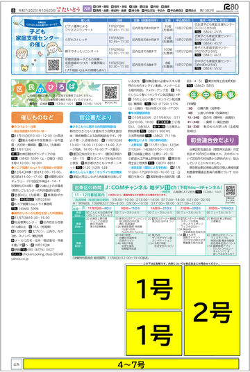 1号、2号、4～7号