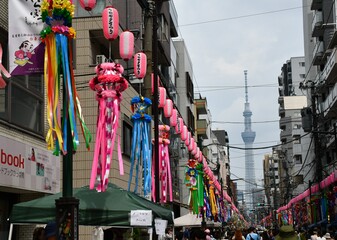 七夕飾りの画像