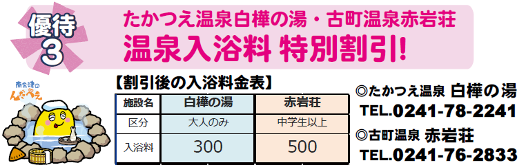 温泉入浴料金料
