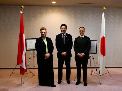 駐日オーストリア大使、区長、ミッタードルファー参事官