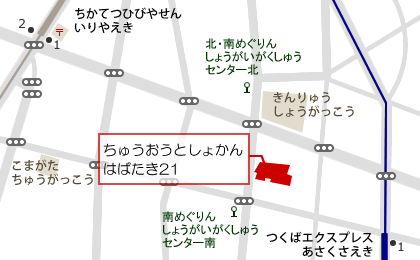 中央図書館の地図