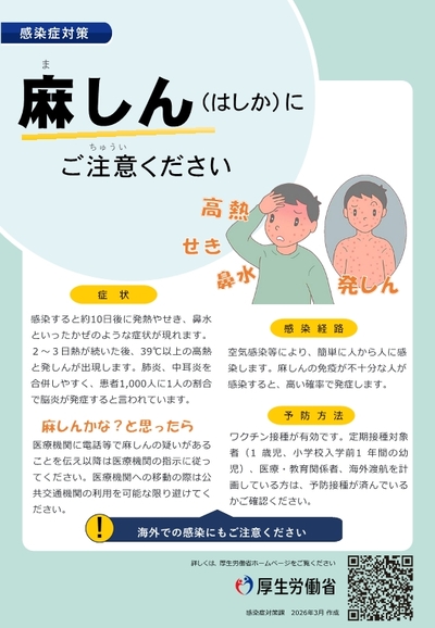 麻しん注意チラシ