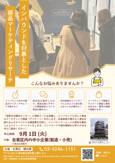 商品マーケティングリサーチチラシ
