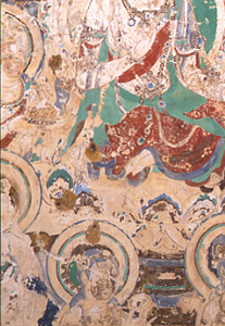 敦煌莫高窟壁画第103窟 南壁 中央釈迦霊山説法図部分